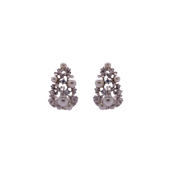 Pearl Petal Hoops