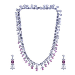 Blush Royale Silver Necklace Set