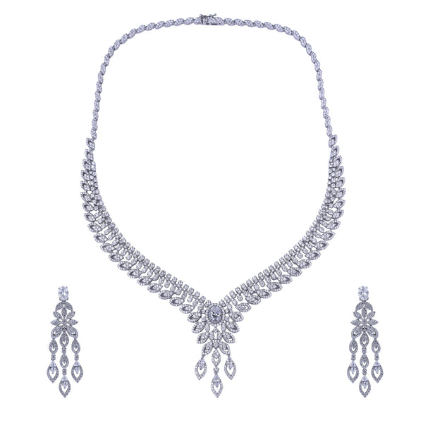 Celestia Grace Silver Necklace Set