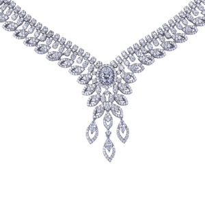 Celestia Grace Silver Necklace Set
