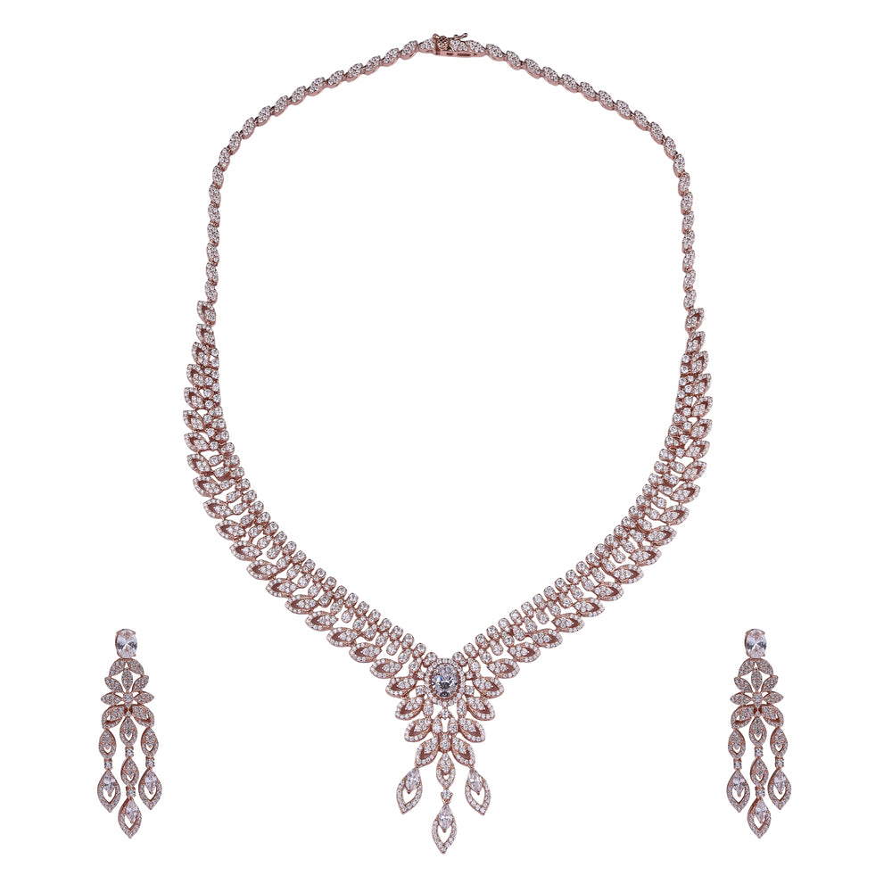 Rosélia Luxe Silver Necklace Set