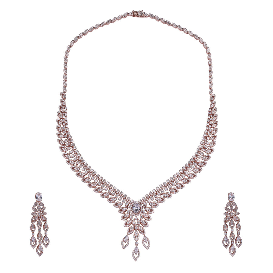 Rosélia Luxe Silver Necklace Set