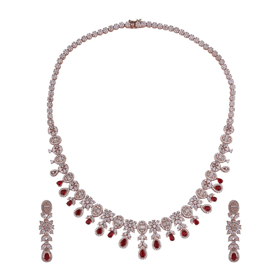 Scarlet Radiance Necklace Set