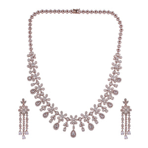 Celeste Flora 92.5 Silver Necklace Set