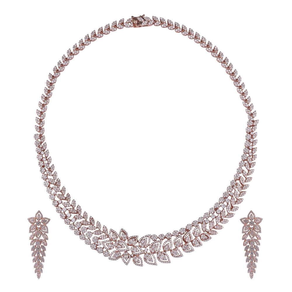 Flora Luxe Silver Necklace Set