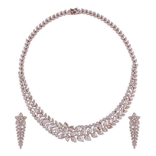 Flora Luxe Silver Necklace Set
