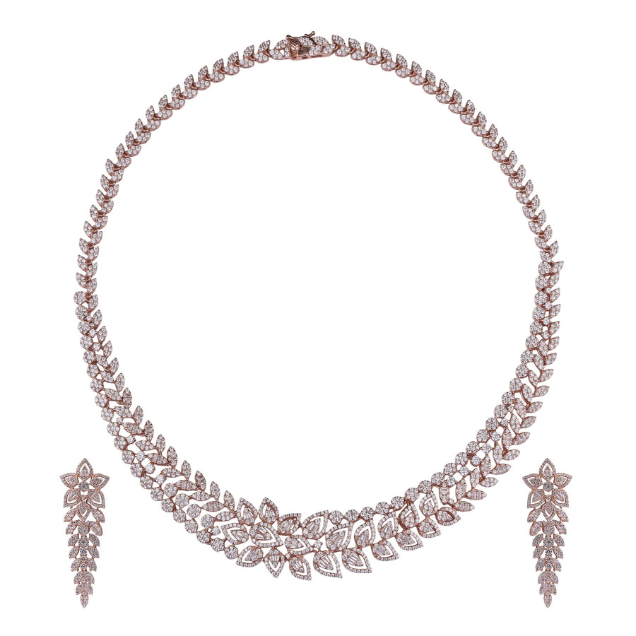 Flora Luxe Silver Necklace Set