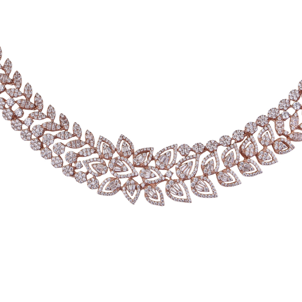 Flora Luxe Silver Necklace Set