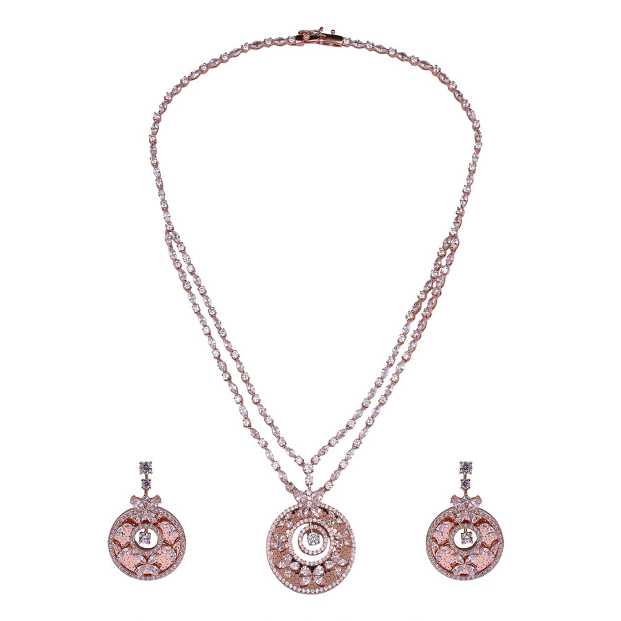 Lunar Radiance Silver Necklace Set