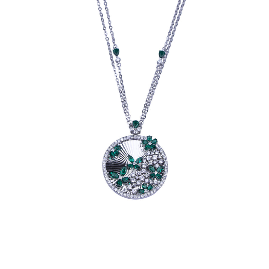 Green Celeste Flora Pendant Set