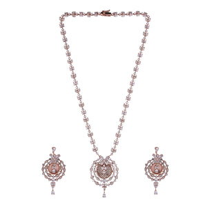 Ornate Radiance Silver Necklace Set