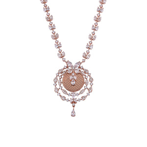 Ornate Radiance Silver Necklace Set