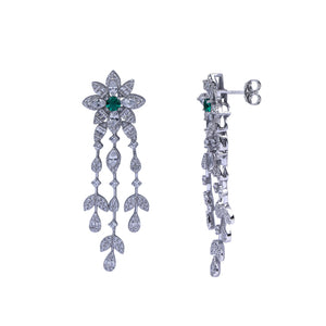 Emerald Bloom Silver Set