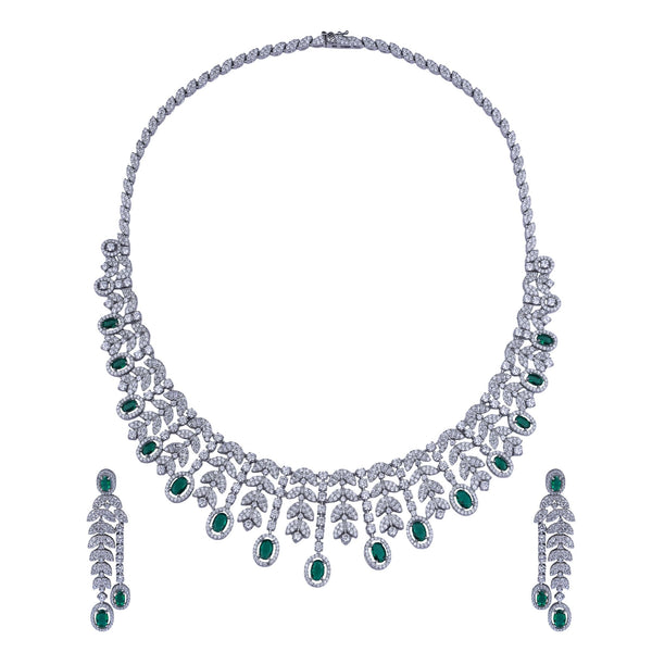 Emerald Éclat Silver Set
