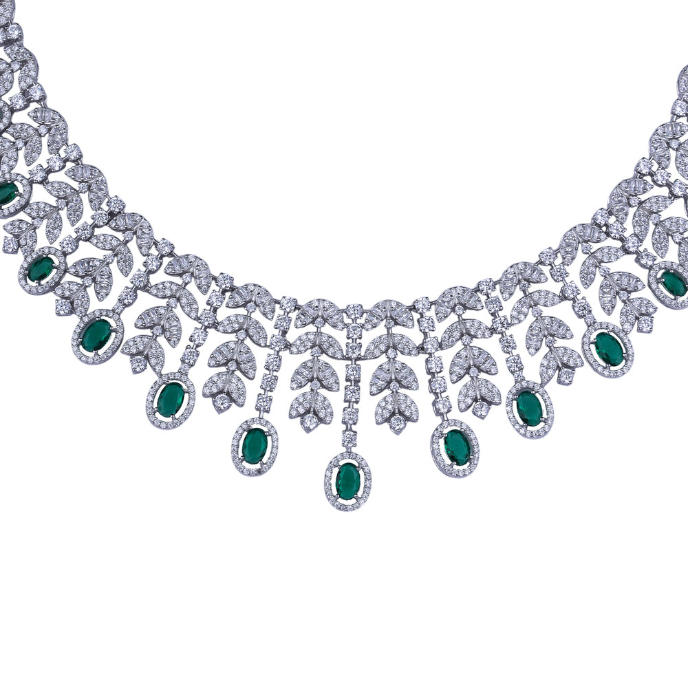 Emerald Éclat Silver Set