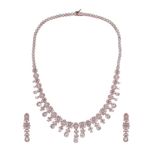 Aurora Drape Silver Necklace Set