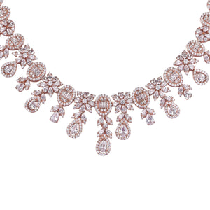 Aurora Drape Silver Necklace Set