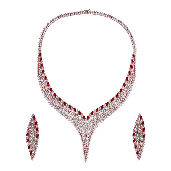 The Crimson Flame Necklace Set