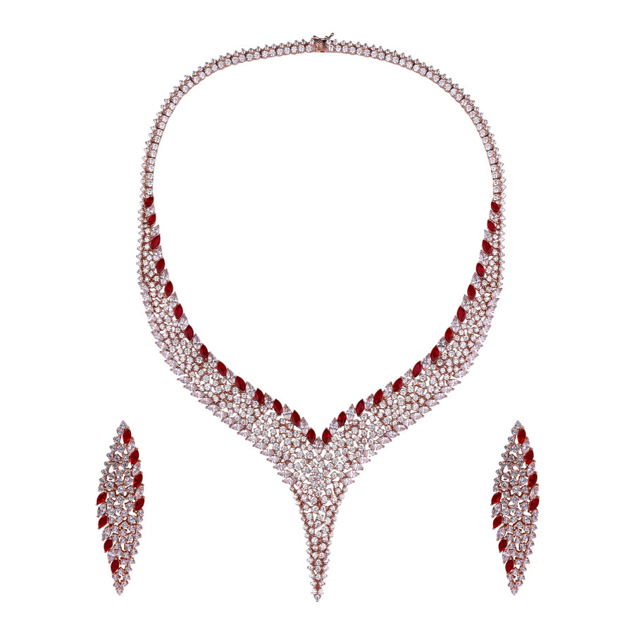 The Crimson Flame Necklace Set