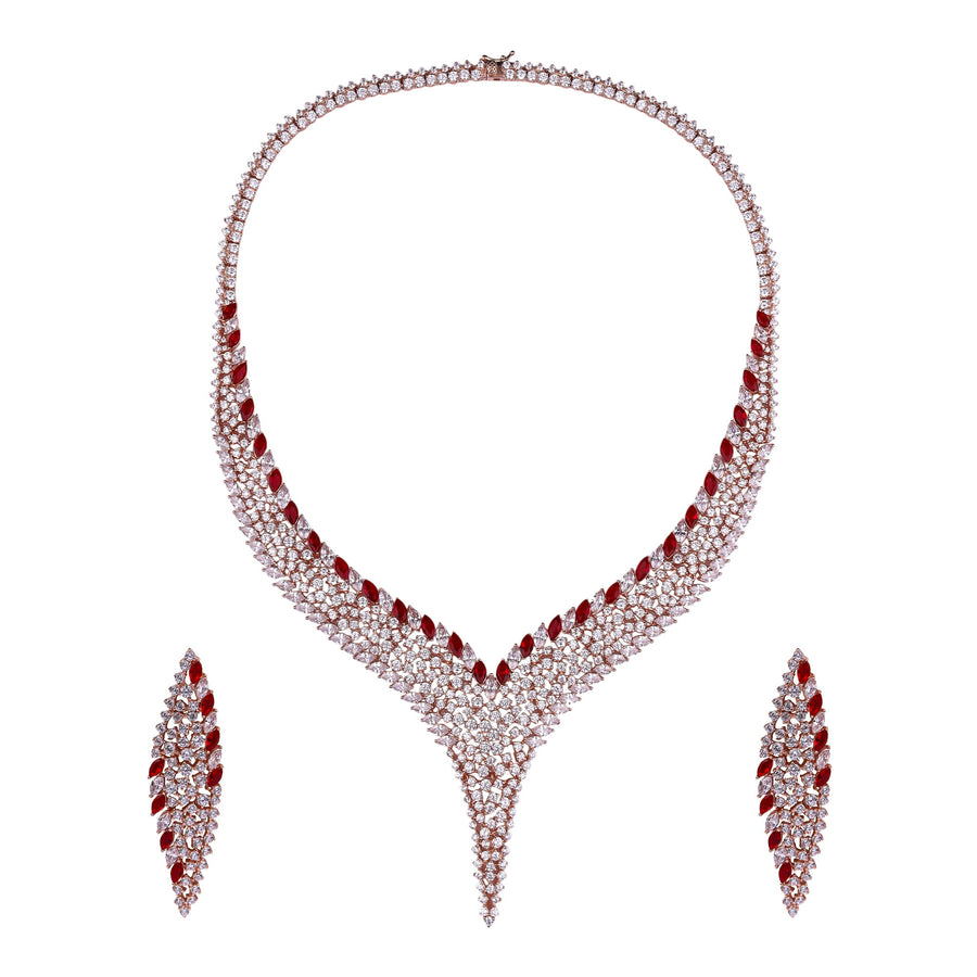 The Crimson Flame Necklace Set