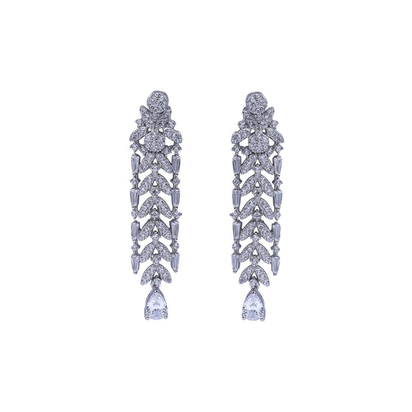 Aurora Lattice Silver Necklace Set