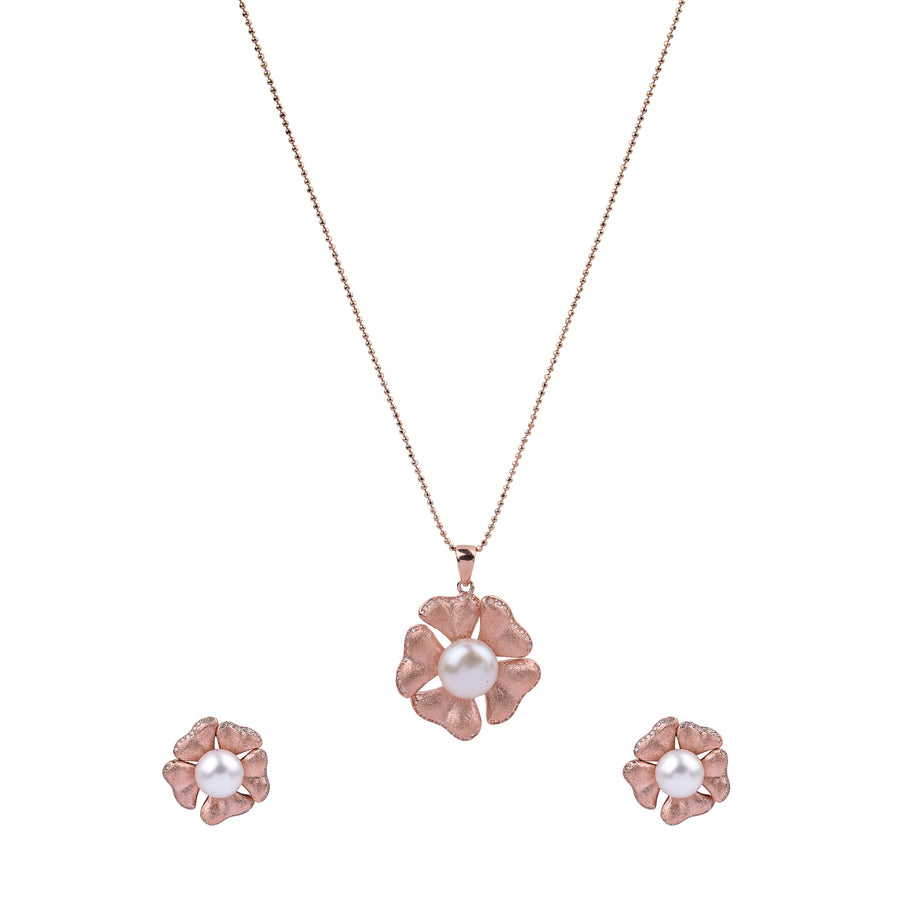 Blooming Pearl Pendant Set