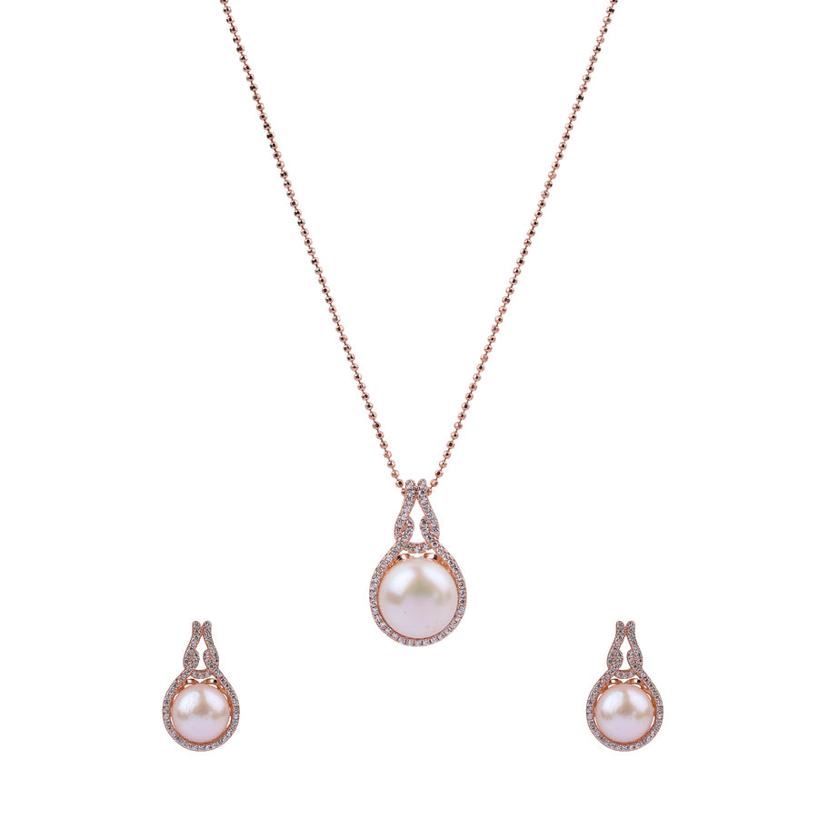 Lustre Pearl Elegance Pendant Set