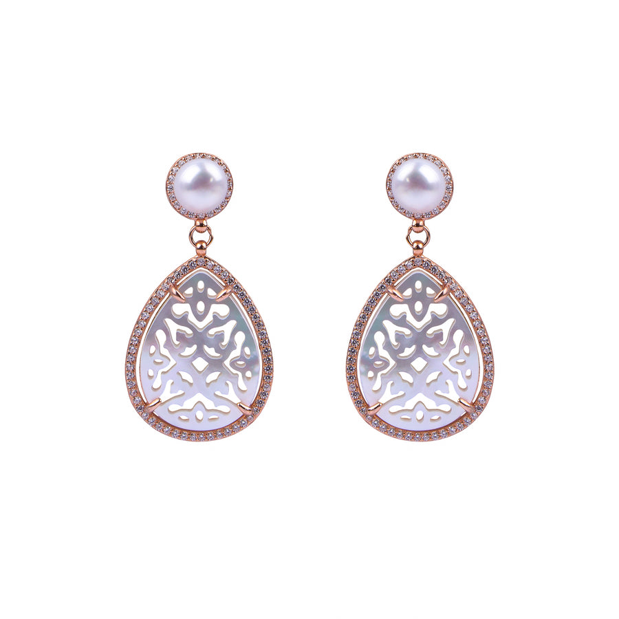 Regalia Pearl Filigree Pendant Set
