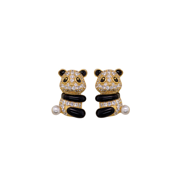 Panda Earrings