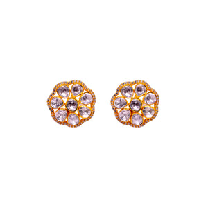 Moissanite Flower Earrings