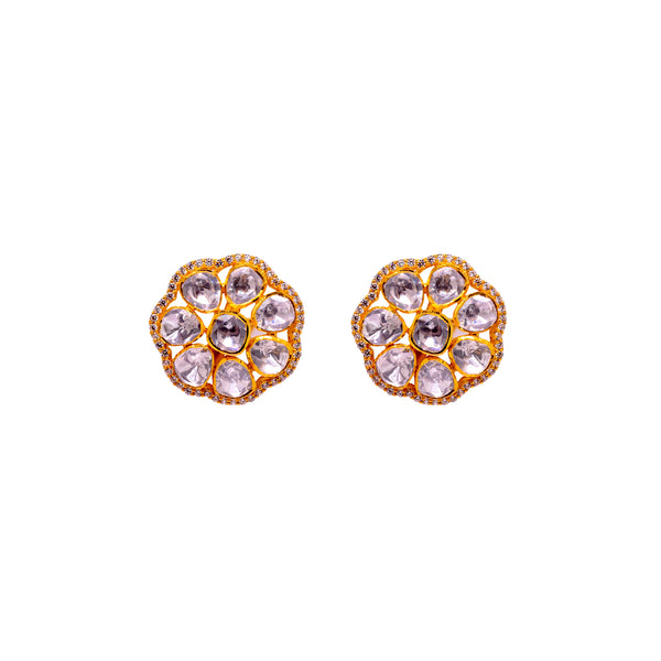 Moissanite Flower Earrings