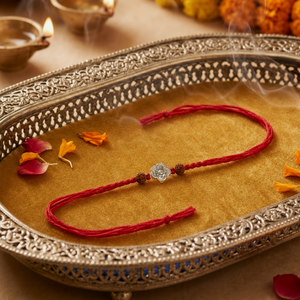 Silver Bloom Rakhi