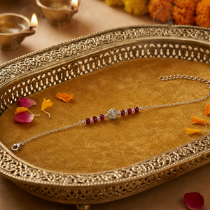 Crimson Halo Bracelet Rakhi