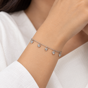 Amorette Heart Charm Bracelet