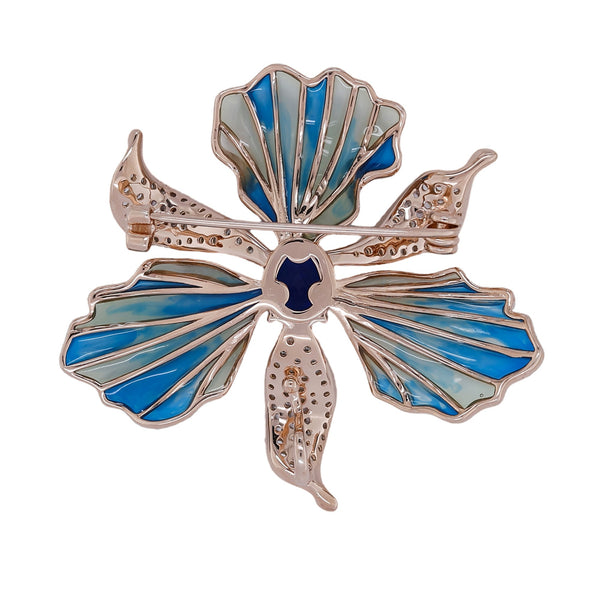 Blooming Blue Brooch