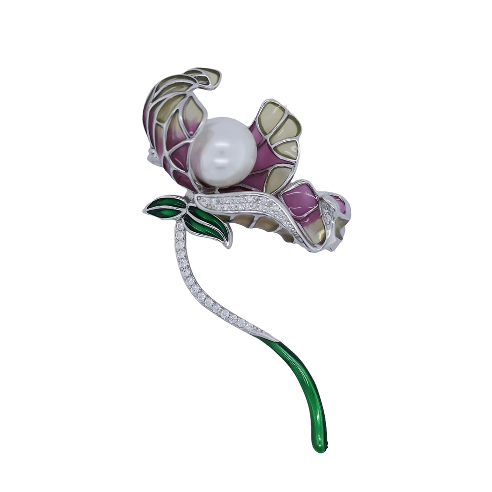 Orchid Flower Brooch