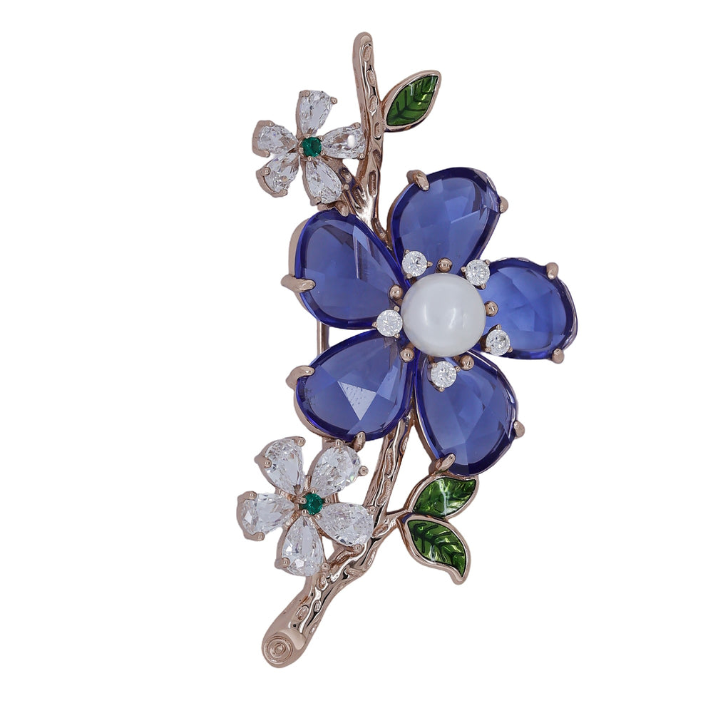 Mystic Bloom Crystal Brooch