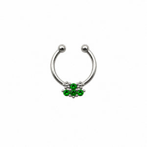 Green Cluster Septum Ring