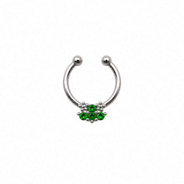 Green Cluster Septum Ring