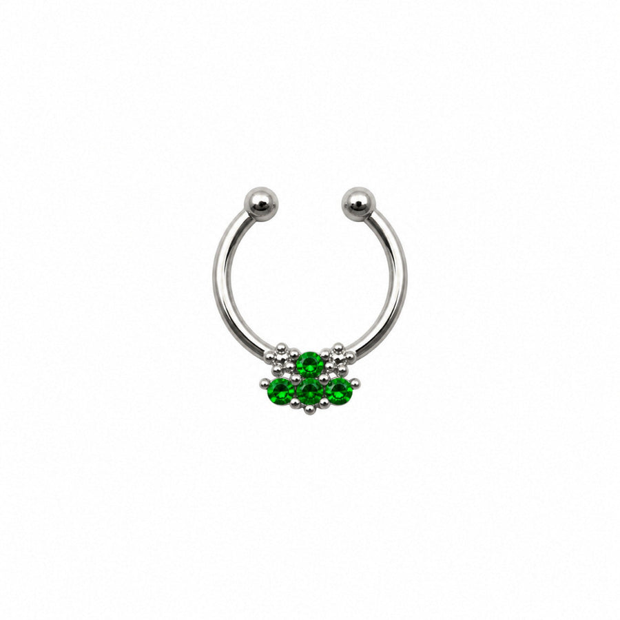 Green Cluster Septum Ring