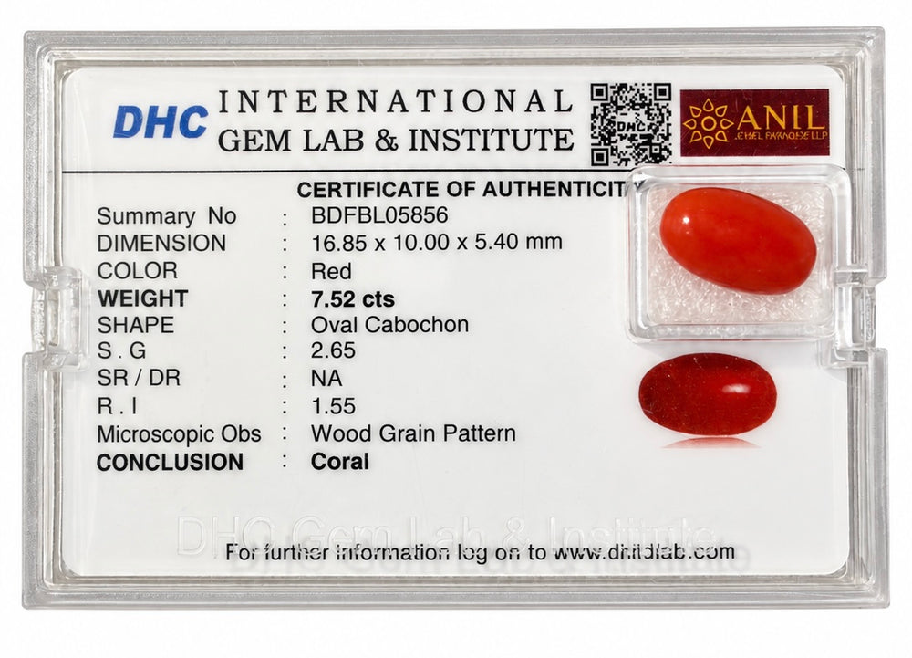 Gemstone certification report