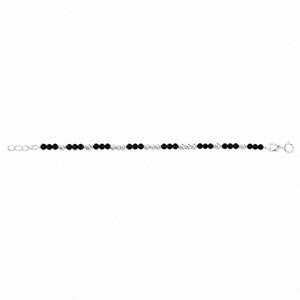 Midnight Drift Silver Nazar Bracelet