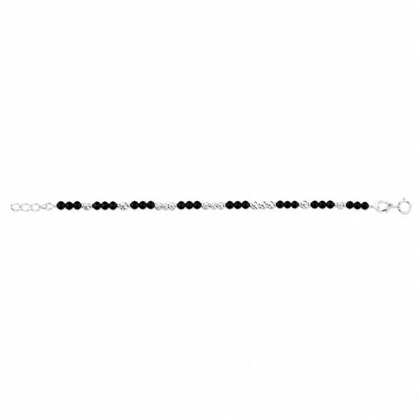 Midnight Drift Silver Nazar Bracelet