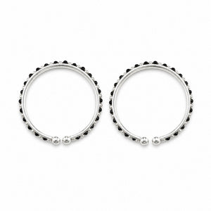 Midnight Halo Silver Nazar Bracelet