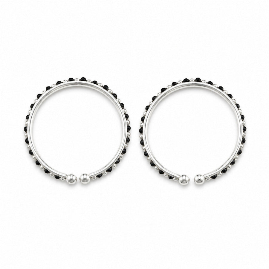 Midnight Halo Silver Nazar Bracelet