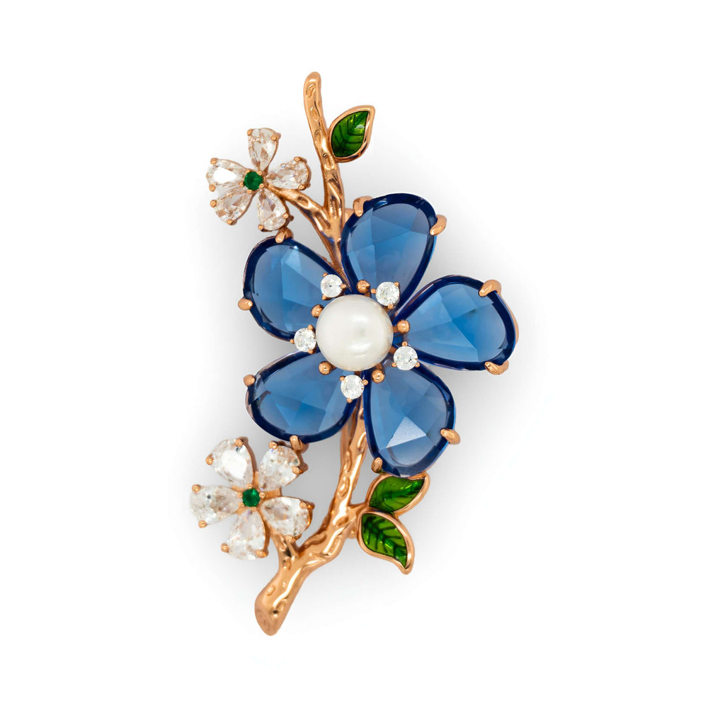 Mystic Bloom Crystal Brooch