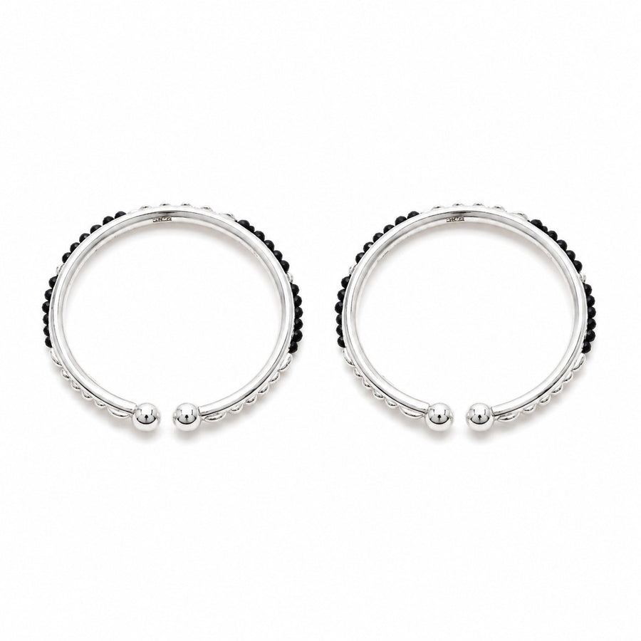 Noir Orbit Silver Nazar Baby Bracelet
