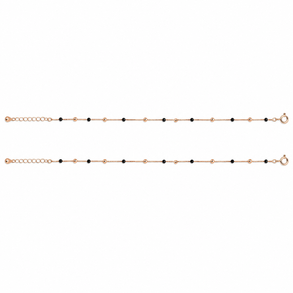 Noir Beadline Anklet