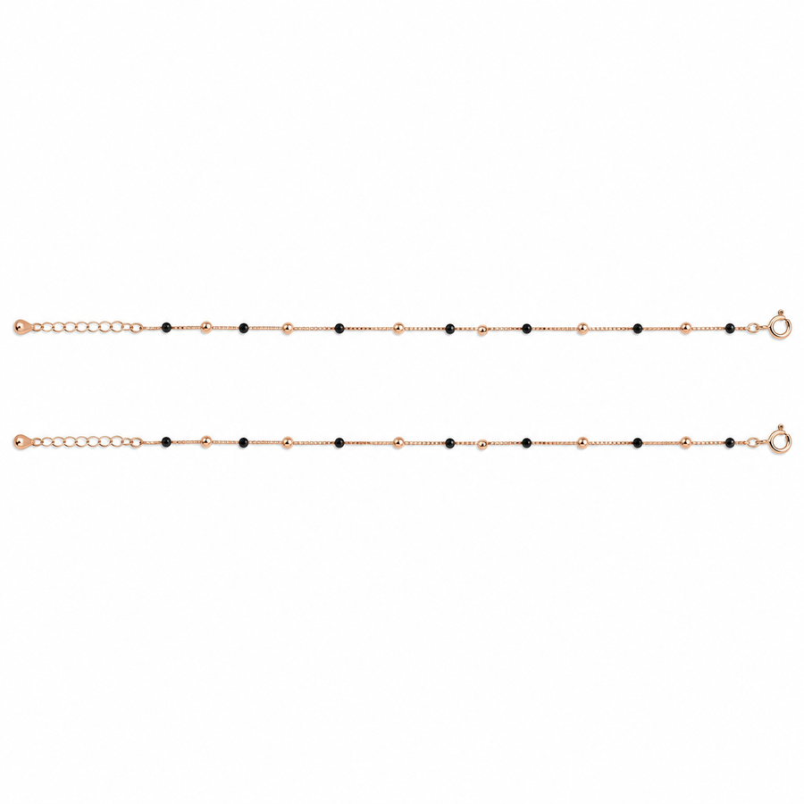 Noir Beadline Anklet