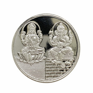 Lakshmi -Ganesha  Pure 999 Silver Coin